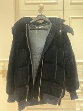 Stella Mccartney Velvet Puffer Jacket Coat Eu36 Oversized