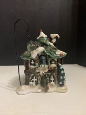 2009 Blue Sky Christmas Tealight House Cat in Window Heather Goldminc