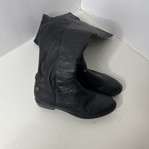 Call It Spring Black Faux Leather Side Zip Thin Knee High Boots Women’s Sz 6.5 - Picture 3 of 11