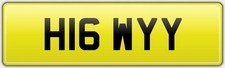 HEWY H16 WYY CAR REG NUMBER PLATE - HEWY HEW HUGH HEWIE HU HUW - COMPLETE PRICE