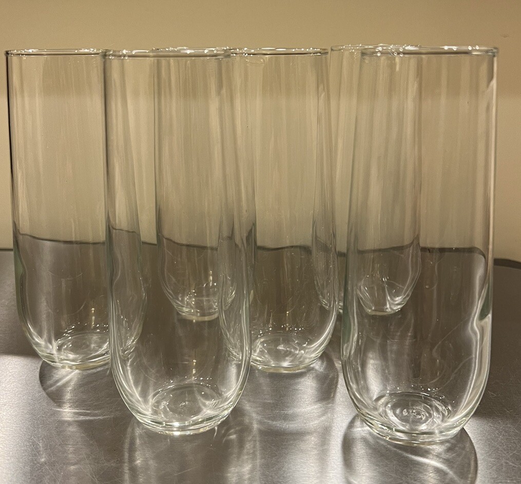 Pier 1 Imports 6-Pack Clear Stemless Champagne Glasses New