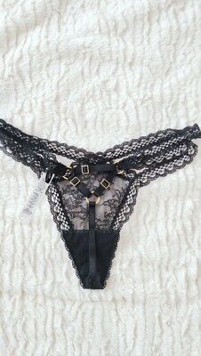 Aubade String/ Culotte/ Tanga Noir T U Neuf 