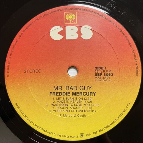 Freddie Mercury Mr Bad Guy Vinyl Record 12” 33 RPM SBP 8063 CBS Records 1985 - Picture 18 of 24