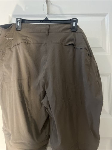 Columbia Pants Womens PlusSize 24W Brown Omni Shield Advanced Repellency Zip Off - Picture 8 of 16