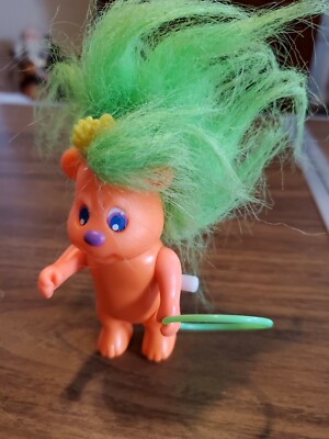 Vintage Bitsy Bears Wild Bunch Wind Up 4'' Figure Orange w/ Green Hair   Preowned