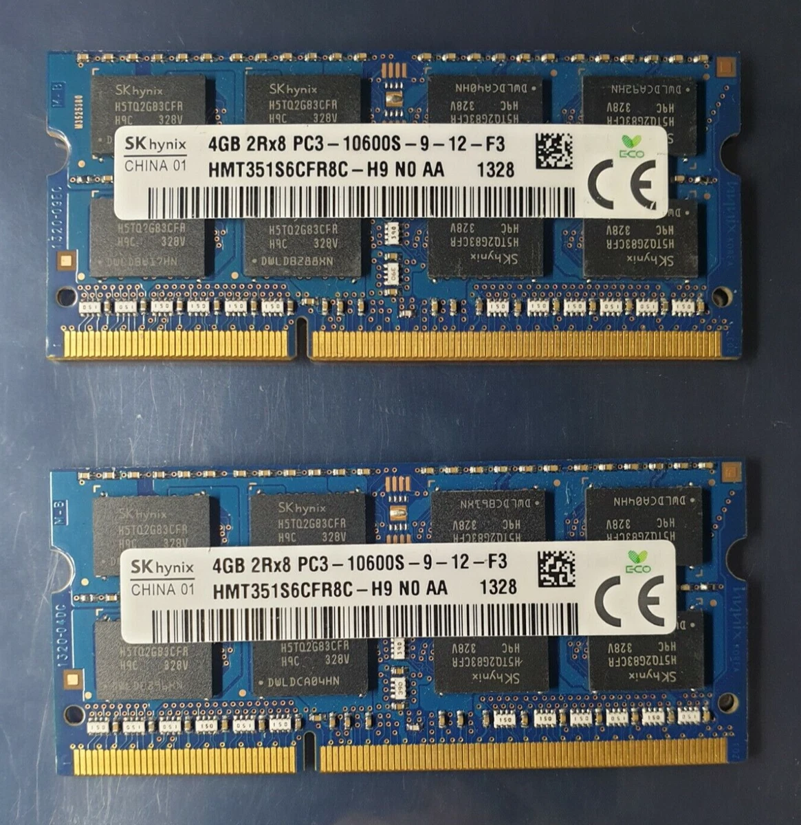 Lot De 2 Barrettes RAM ATP 4 Go – DDR3 PC3-10600, 1333MHz, DIMM, Occasion
