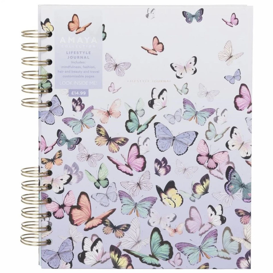 Amaya Butterflies Lifestyle B5 Journal Wiro Bound Side Binding