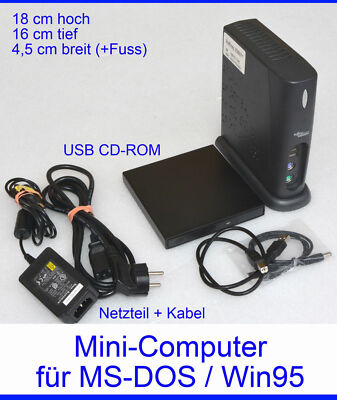 COMPACT PC COMPUTER FÜR MS-DOS 300 MHZ CPU 128 MB RAM 40GB HDD USB CD-ROM