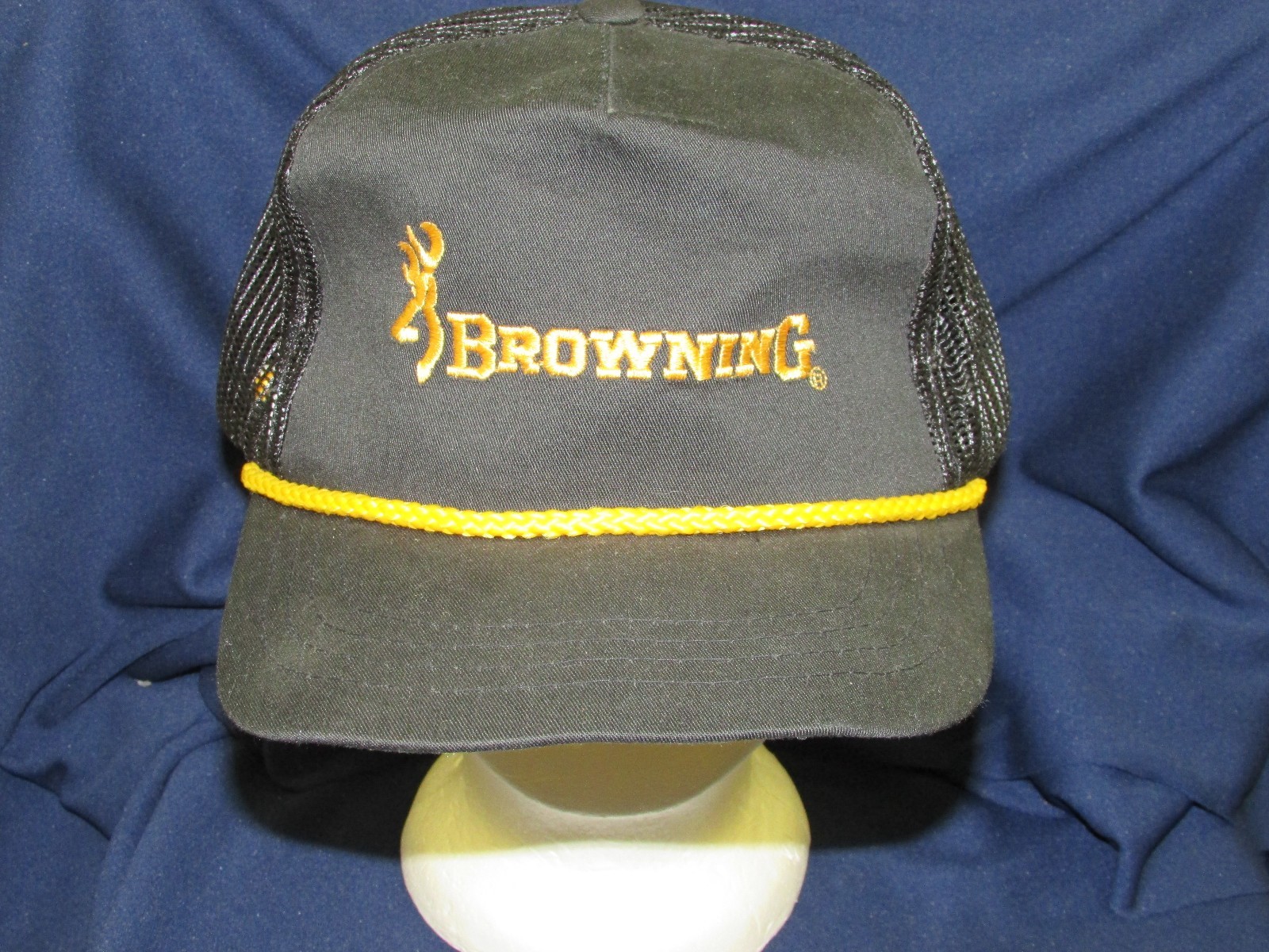 trucker hat baseball cap BROWNING vintage rare rave cool style nice flat brim