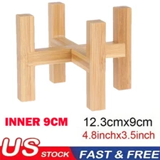 S-Size Flower Stand Plant Rack Shelf Bamboo Planter Storage Display Shelving US