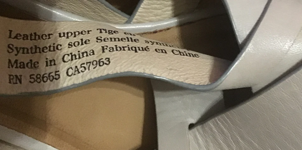 BIALA Wedge Sandals EU 40 US 9 Taupe Ankle Strap Platform Leather Heels Open - Image 4 of 4