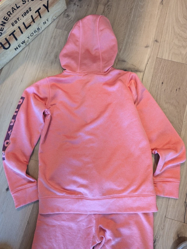 2 Pc Burton Kids Oak Full-Zip Hoodie Jacket & Pant Set Size L Large Logo 10-12 - Image 4 of 4