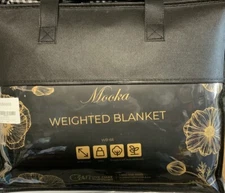 🎬 Mooka Weighted Blanket, Heavy Blanket 20 Pounds 60” X 80”🆕BLACK