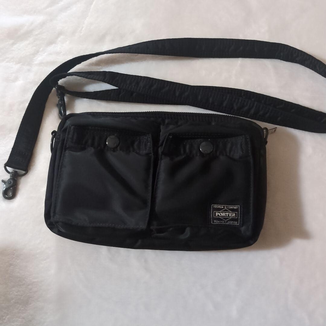 Yoshida Porter Tanker Waist Pouch Mini Shoulder Bag Black