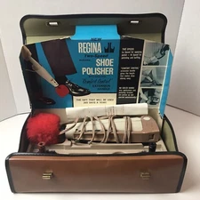 Vintage Regina Two Speed Electric Shoe Polisher Shine Kit In Box