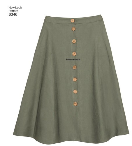 NEW LOOK 6346 MISSES' SKIRTS EASY Sewing pattern 3 LENGTHS Sizes 8 - 20 - Picture 4 of 5