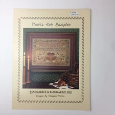 Noah's Ark Sampler Cross Stitch Leaflet  Margaret & Margaret Inc. 1989 No.19 VTG