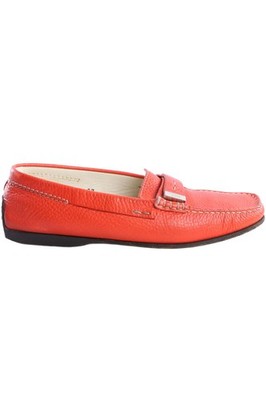 TOD'S ORANGE LEDER HALBSCHUHE EU 37 UK 4 US 7
