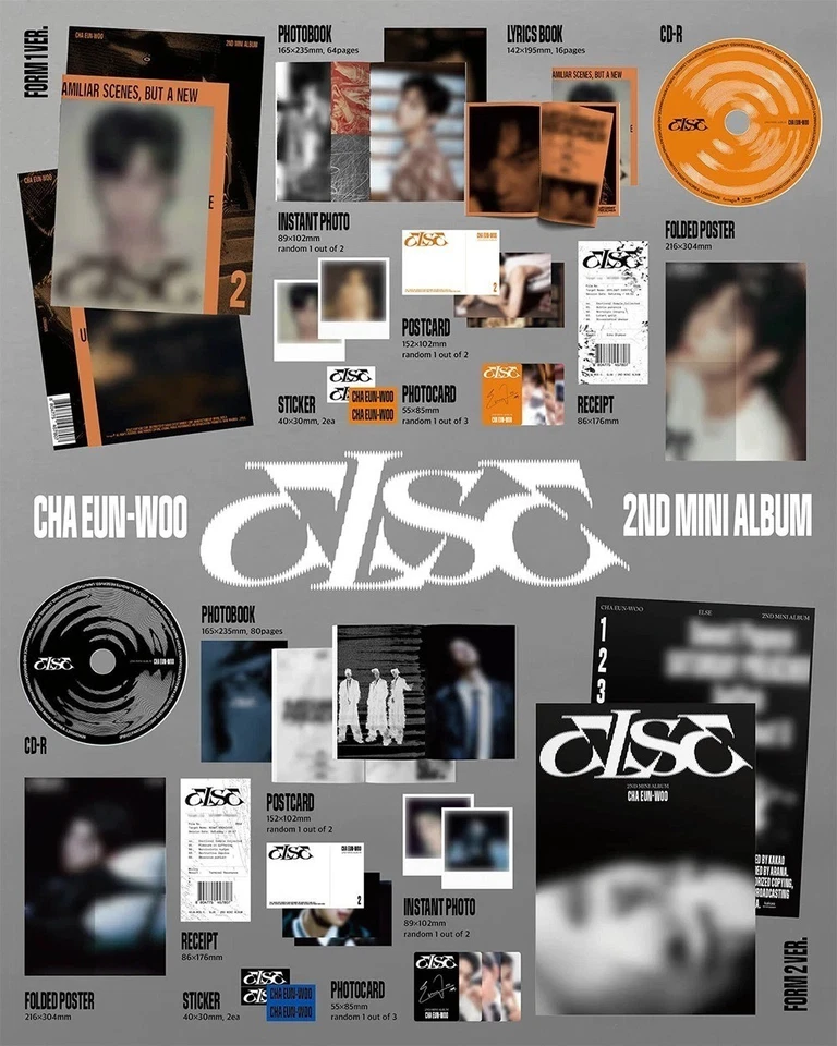 CHA EUN-WOO ELSE 2nd Mini Album 2 Ver SET/2CD+3 Buch+2 Foto+4 Karte+2Poster+GIFT - Image 4 of 4