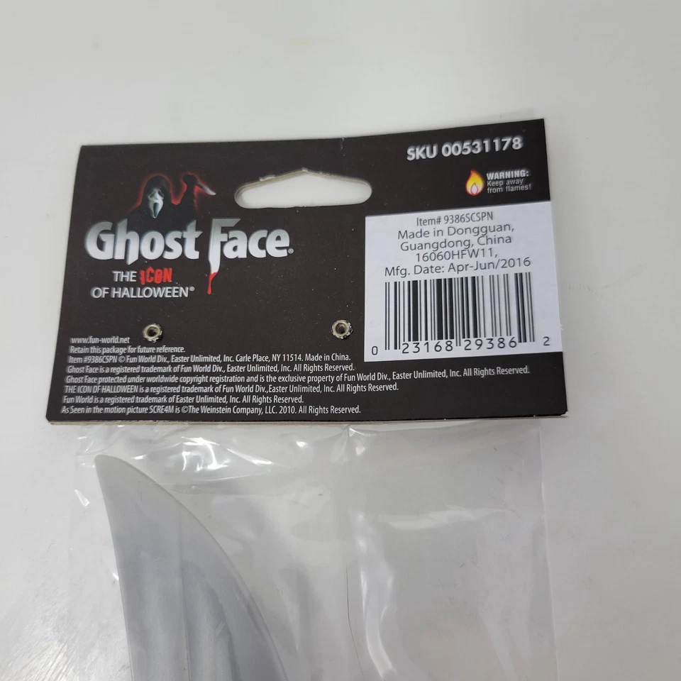 Cuchillo Cara Fantasma Halloween Disfraz Accesorio Juguete utilería Foto 4 de 4