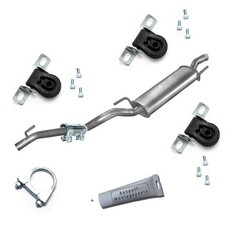 Endschalldämpfer Auspuff Endtopf Nachschalldämpfer VW GOLF 3 III + MONTAGESATZ