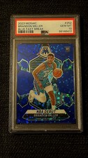 2023 Panini Mosaic NBA Debut Brandon Miller #252 Blue Fast Break RC /85 PSA 10