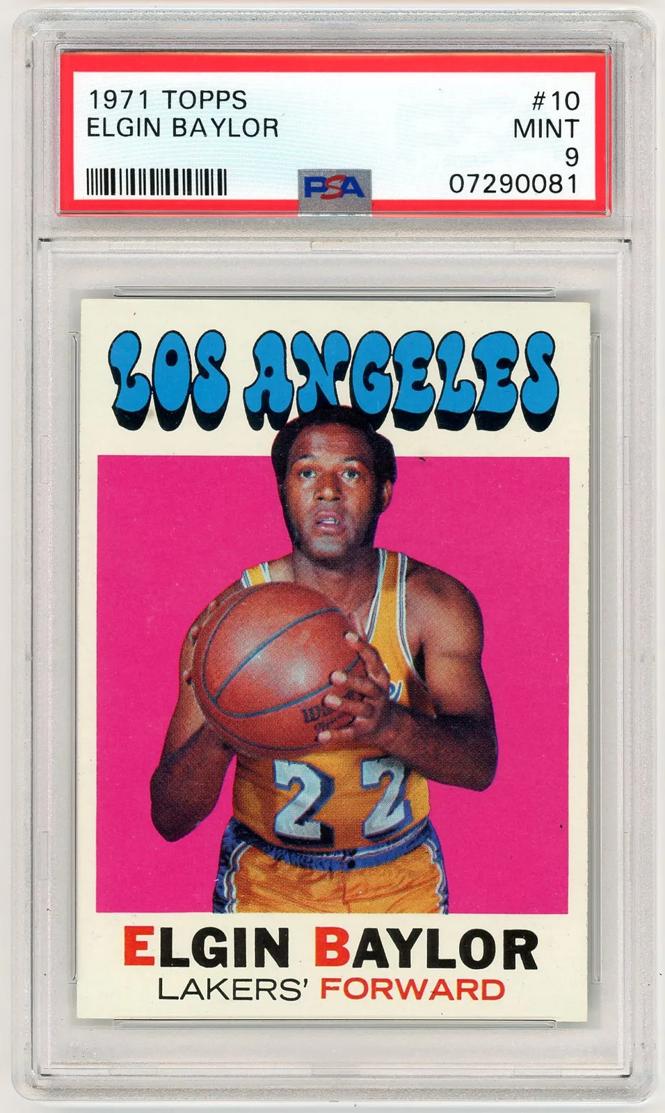 1971 Topps Elgin Baylor #10 PSA 9