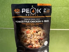 Peak Refuel Homestyle Chicken & Rice Freeze-Dried Meal | 2 Serv | 40g Protein