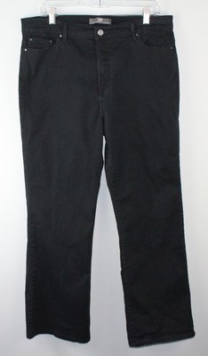 LEVI'S 512 Women's Bootcut Black Denim Jeans/Pants Sz 18M Zip Pockets Stretch