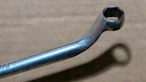 Vintage Snap On B-1458A 1/4 X 3/8” SAE 6 Pt Long Brake Bleeder Offset Wrench USA - Picture 15 of 18