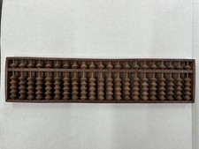  Wooden Soroban Abacus Traditional Math Learning Tool Japanese USED K