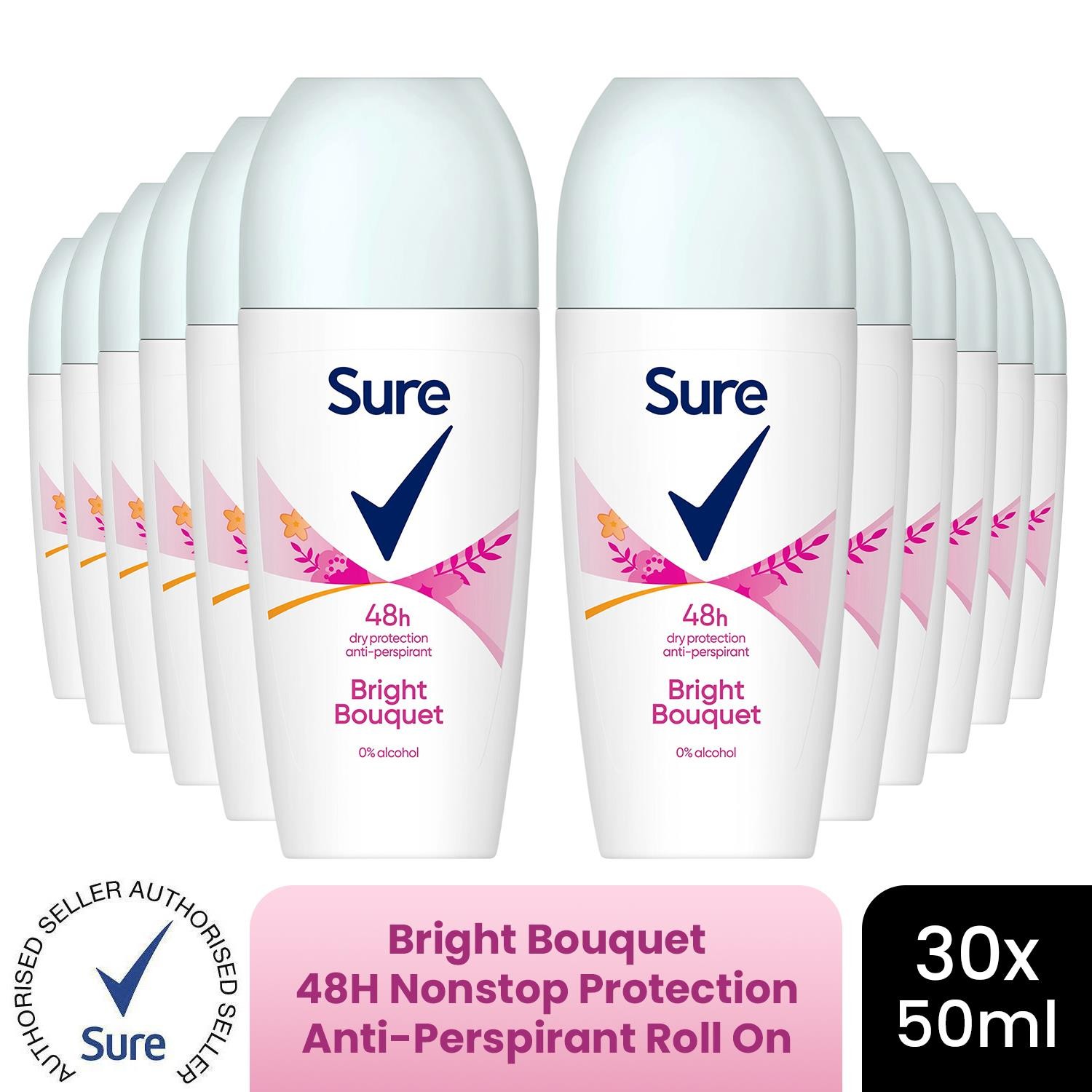 Sure Bright Bouquet Anti-Perspirant Roll On For 48-Hour Sweat And Odour Protection Deodorant For Women 6X 50 Ml - Image 7