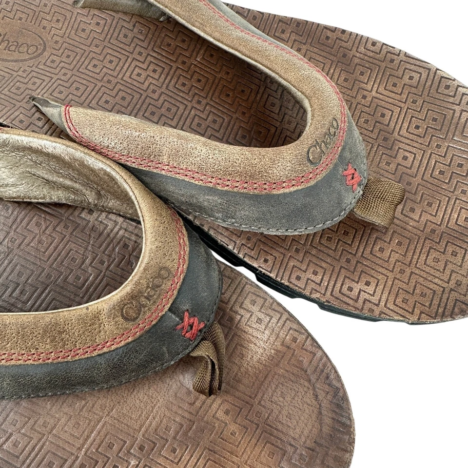 Sandalias de cuero Chaco Dark Earth Kirkwood para hombre talla 9 Foto 3 de 4