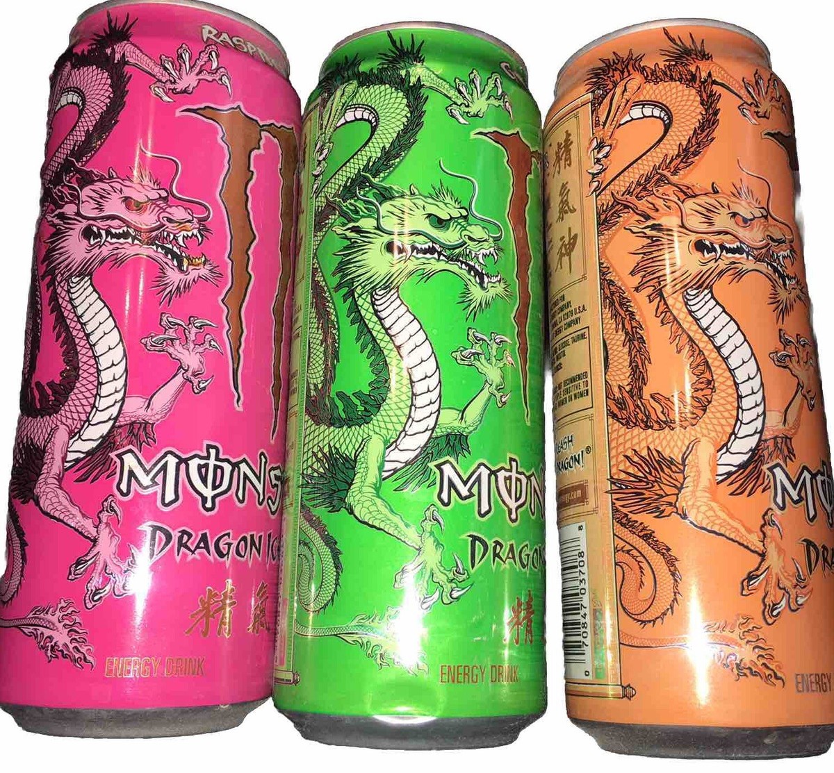 Monster Energy Dragon Tea Cans 16oz size Rare Empty Collectible
