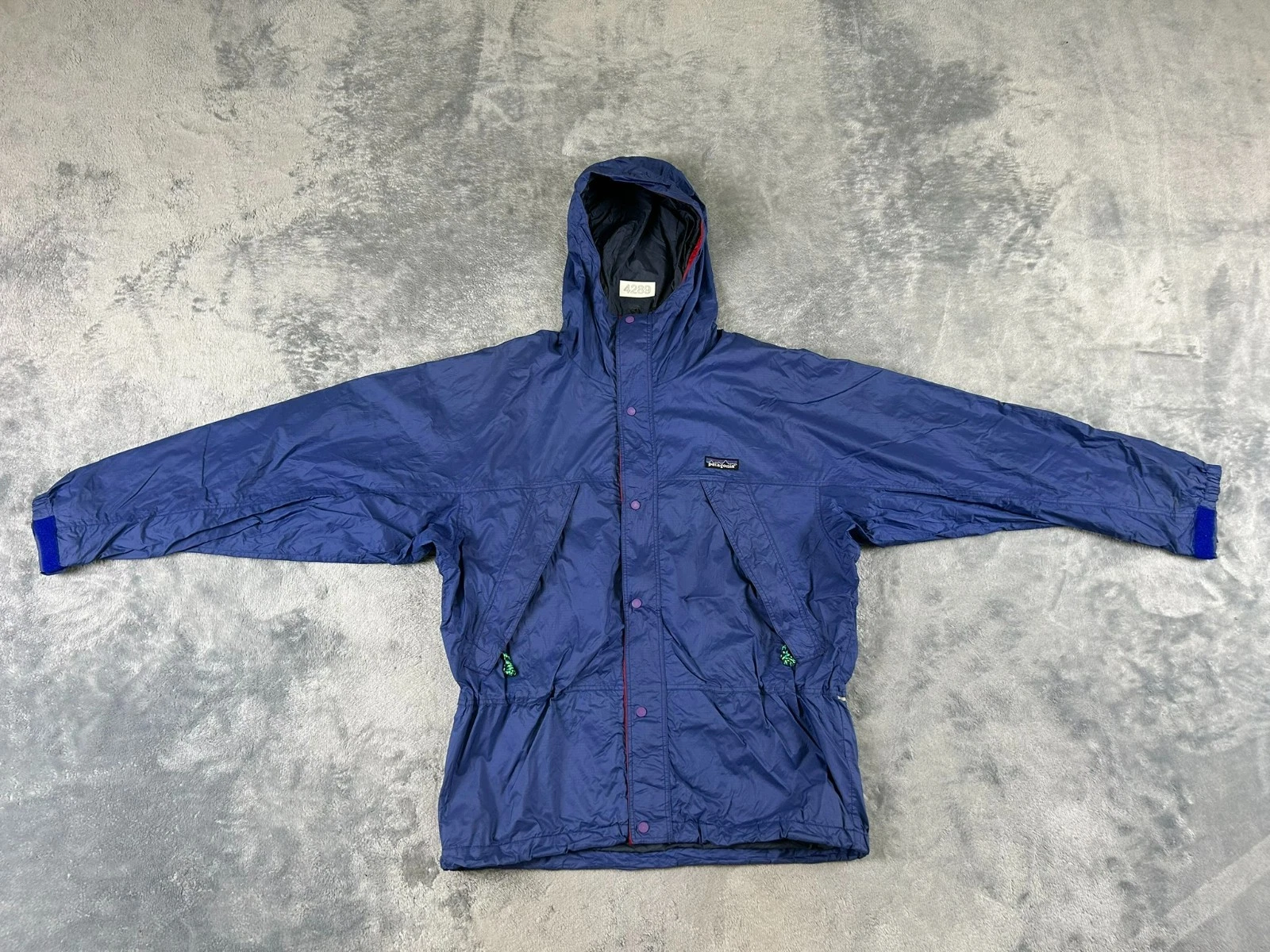 PATAGONIA ALL TERRAIN II KIDS JACKET LARGE 14 BLUE PARKA OUTDOOR HOODED FULL ZIP