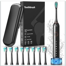 Electric Toothbrush, Sonic Type for Adults  Teens, 8 Brush Heads, Travel Case,