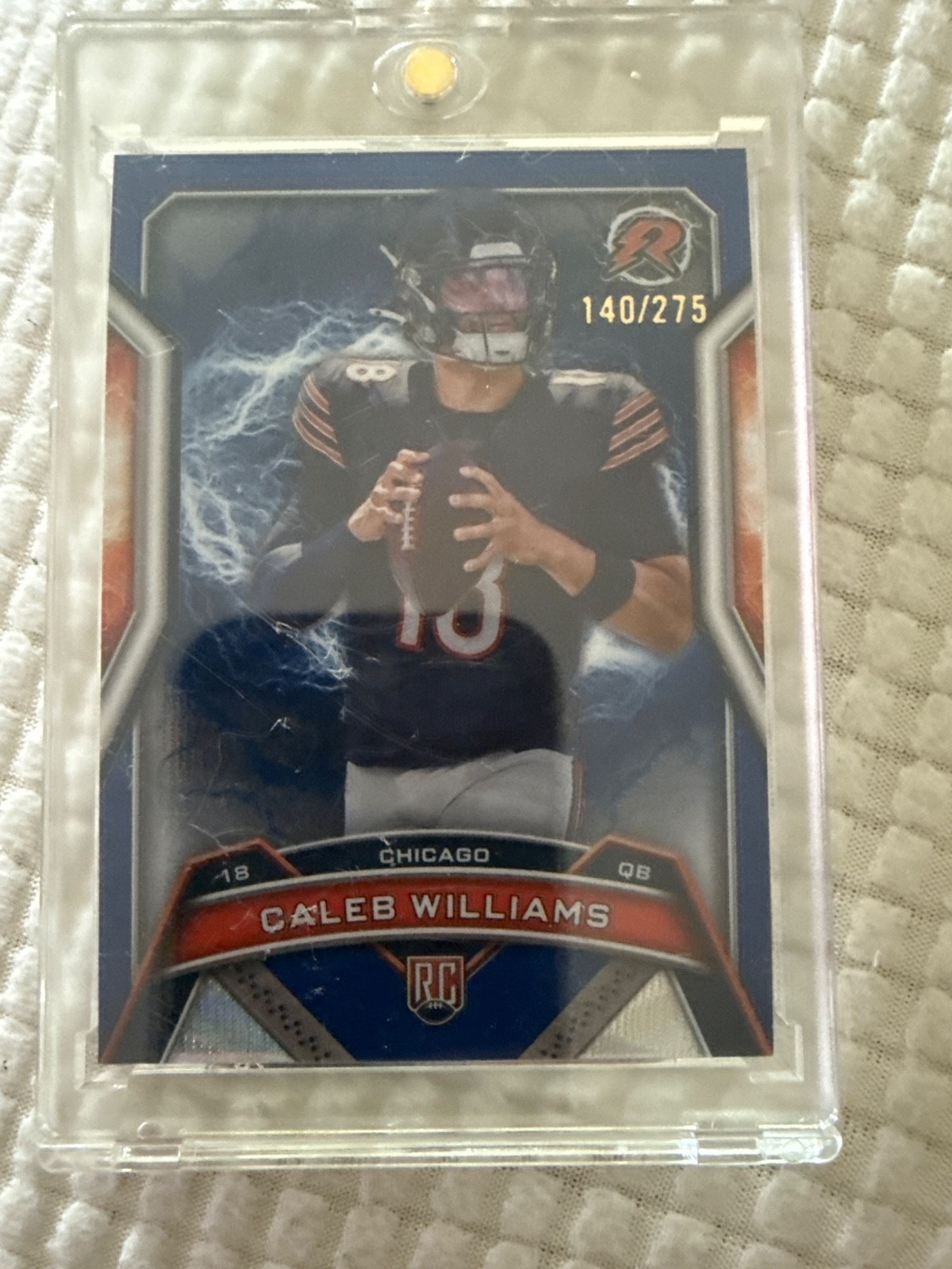 2024 Topps Resurgence - #117 Caleb Williams Navy Surge Refractor /275 (RC)