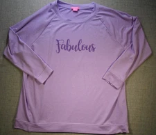 Isaac Mizrahi Sweater Womens XXL Purple Soft Beaded