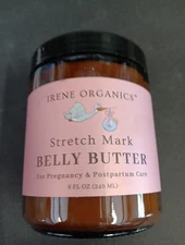 BELLY BUTTER for Pregnancy Stretch Mark Prevention Women 8oz IRENE ORGANICS