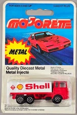 Vintage Majorette Saviem Shell Oil Tanker Truck / #241-245 / Red-White / France