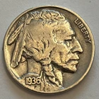 1936 Buffalo Nickel - No Mint Mark - XF, leaning toward AU - Extra Nice Coin