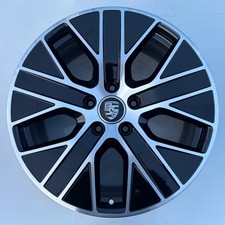 PORSCHE TAYCAN 20" TURBO AERO BLACK DIAMOND CUT FRONT ALLOY WHEEL 9J 9J1601025J
