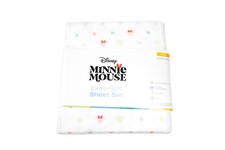 Disney Minnie Mouse Sheet Set Kids Full Extra-Soft Polka Dot Bows Quick Dry