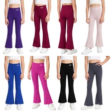 Kids Girls Dance Costume Stage Pants Ballroom Trousers Running Dancewear Show