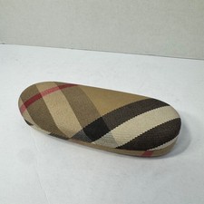 Burberry Nova Check Hard Eyewear Case Tan Black Red Glasses Optical Case Only