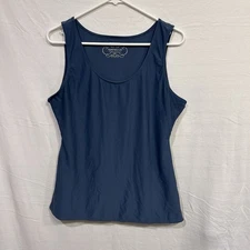 Tapemeasure Women's Tank Top Cami Stretch Sleeveless Blue Size XXL Nylon Spandex