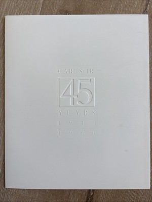 CARL S JR. Employee Awards Dinner Dance 1986 Program 45 Year Anniv Carl Karcher