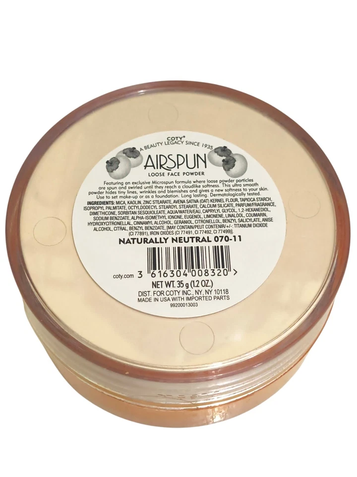 Airspun Loose Face Powder - Naturally Neutral Extra Coverage by Coty - 2.3 oz - Image 3 of 3
