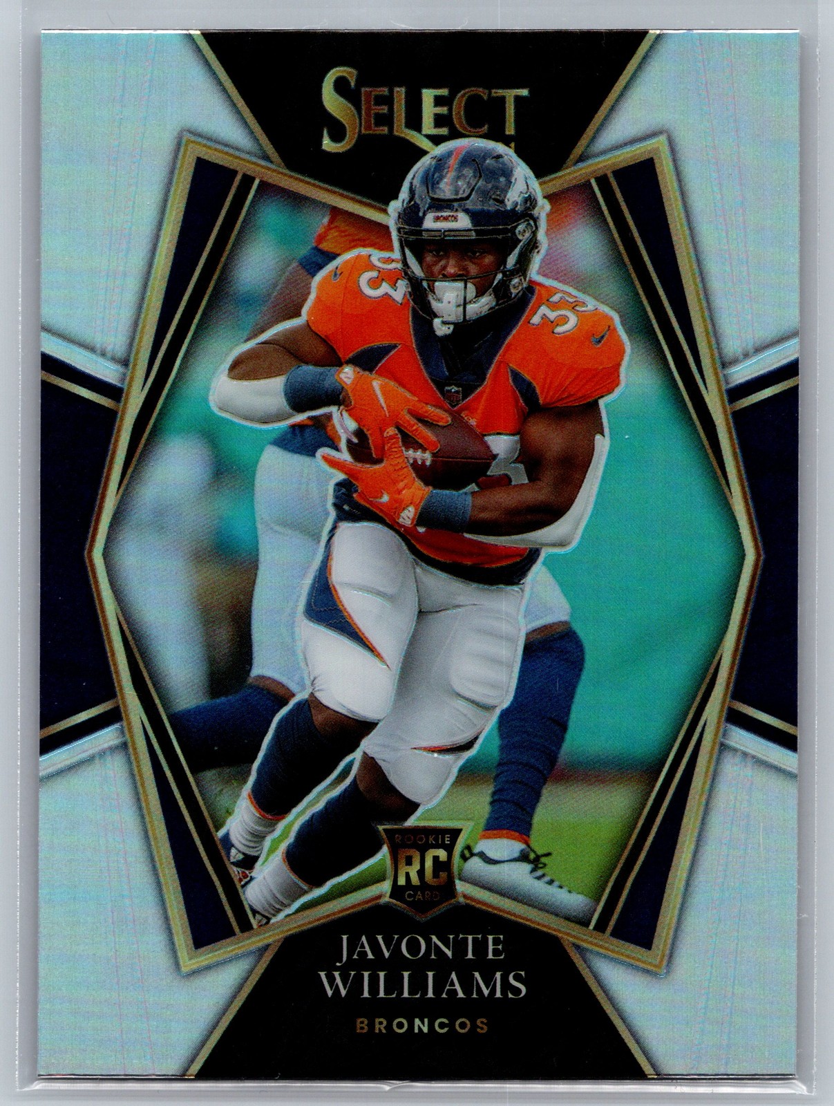 2021 Panini Select #157 Javonte Williams Silver Prizm Denver Broncos