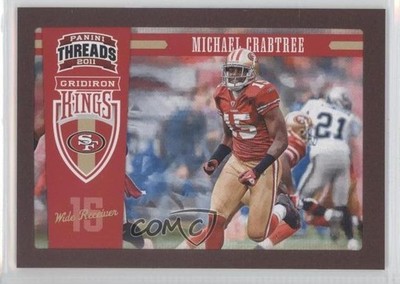 2011 Panini Threads Pro Gridiron Kings Red Framed /100 Michael Crabtree #30 0a1